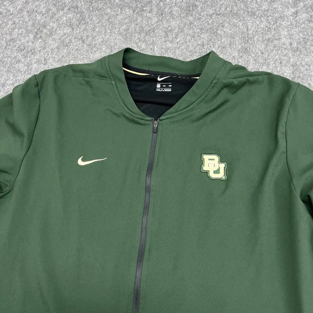 Baylor Bears Jacket Mens 2XL Green NCAA Football Nike Full Zip College‎ Warm Up